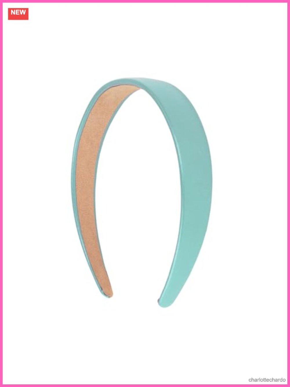 1 Inch Vegan Leather Headband Soft Non-Slip Lining for Women